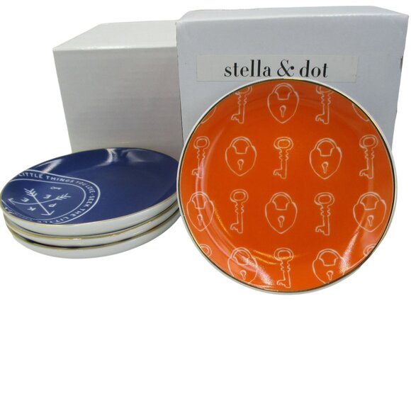 Keep Collective Stella & Dot Mini Trinket Tray Trinket - Set Of 4 NIB - Picture 2 of 8